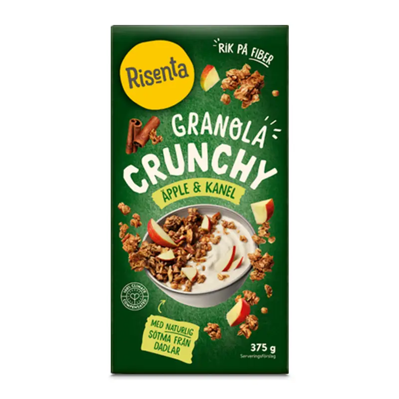 Granola Äpple Kanel 6 x 375 g från Risenta | #200710 | Granola