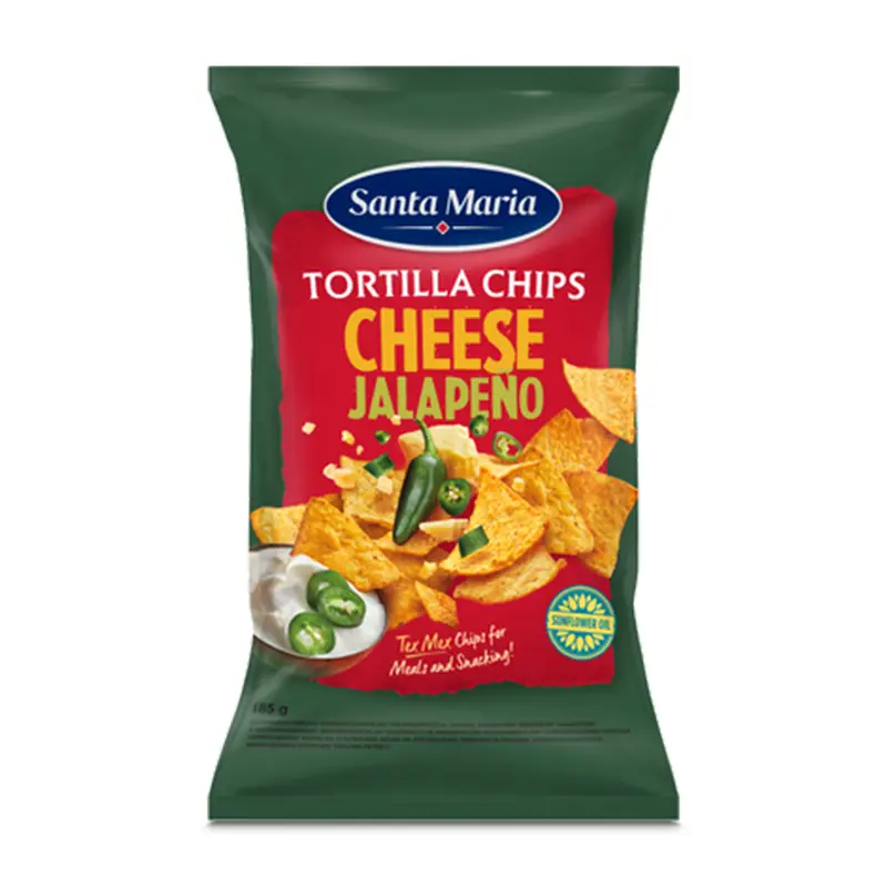 Tortilla Chips Cheese Jalapeno 15 x 185 g från Santa Maria | #200819 | Chips