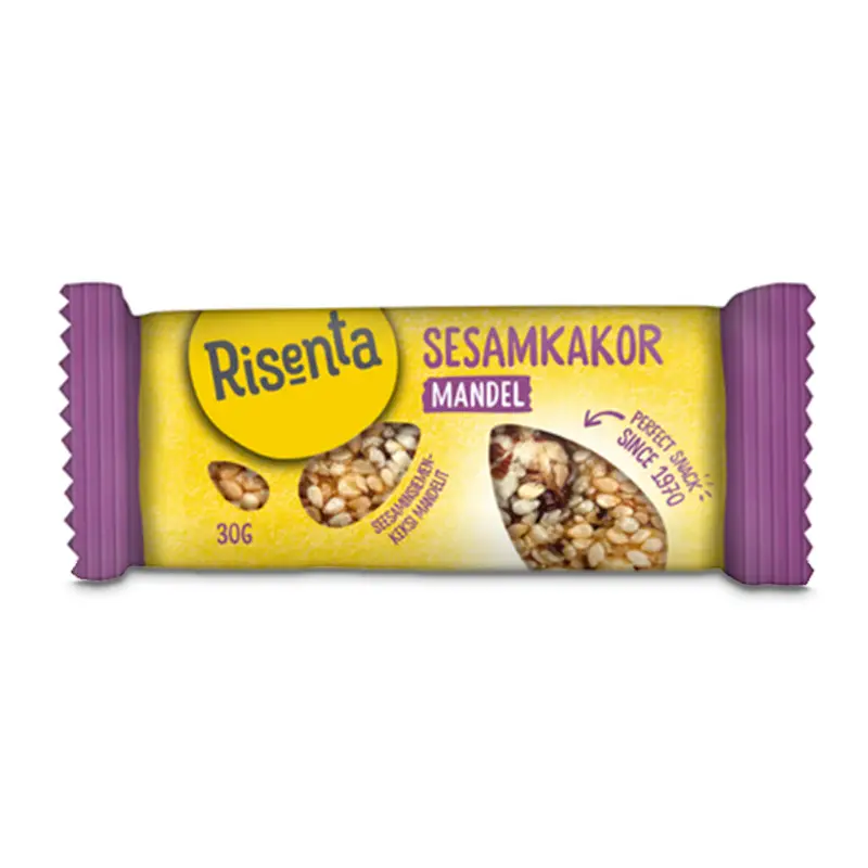 Sesamkaka Mandel 20 x 30 g från Risenta | #200690 | Kakor & Söta kex