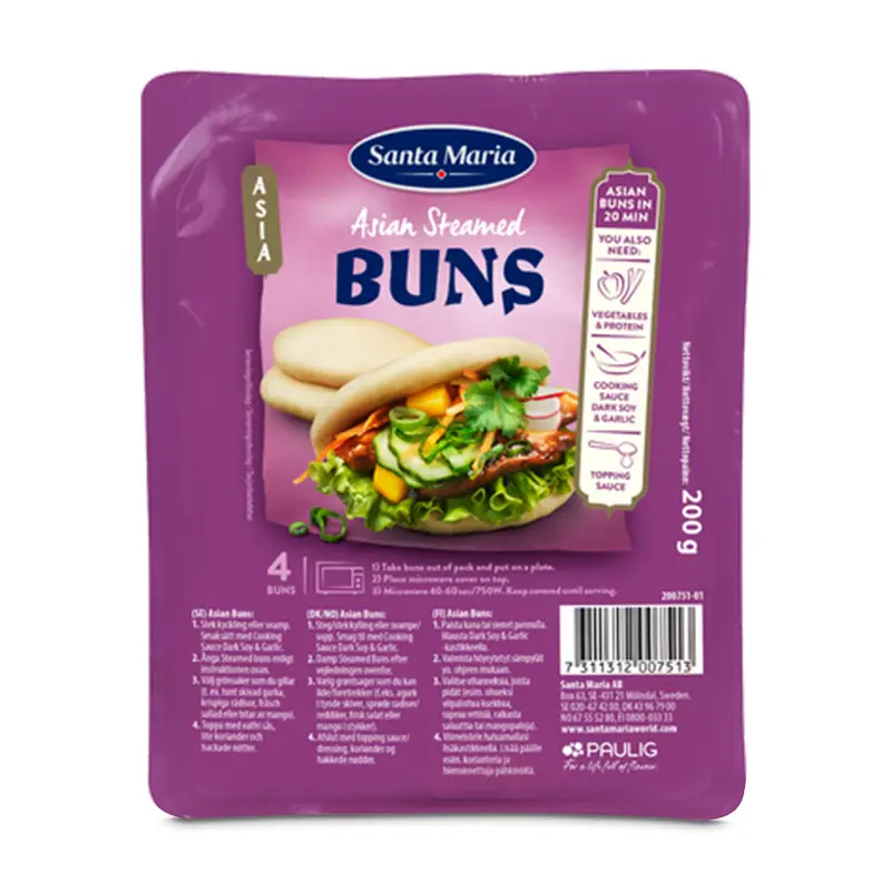 Asian Steamed Buns 4-pack 10 x 200 g från Santa Maria | #200751 | Tortilla & Taco