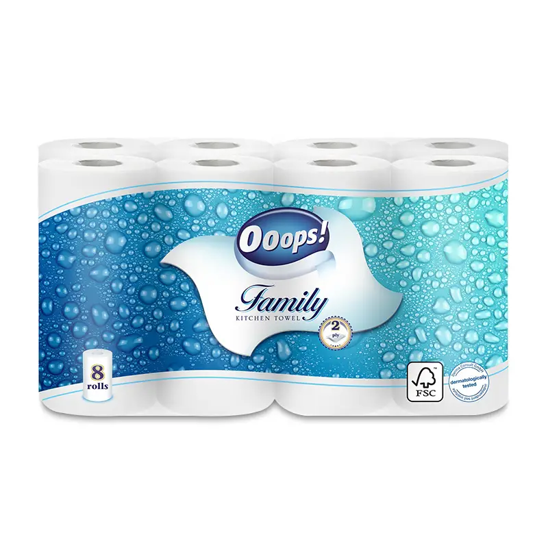 Hushållspapper 8-pack 4 x 8 st från Ooops | #73020 | Torkpapper