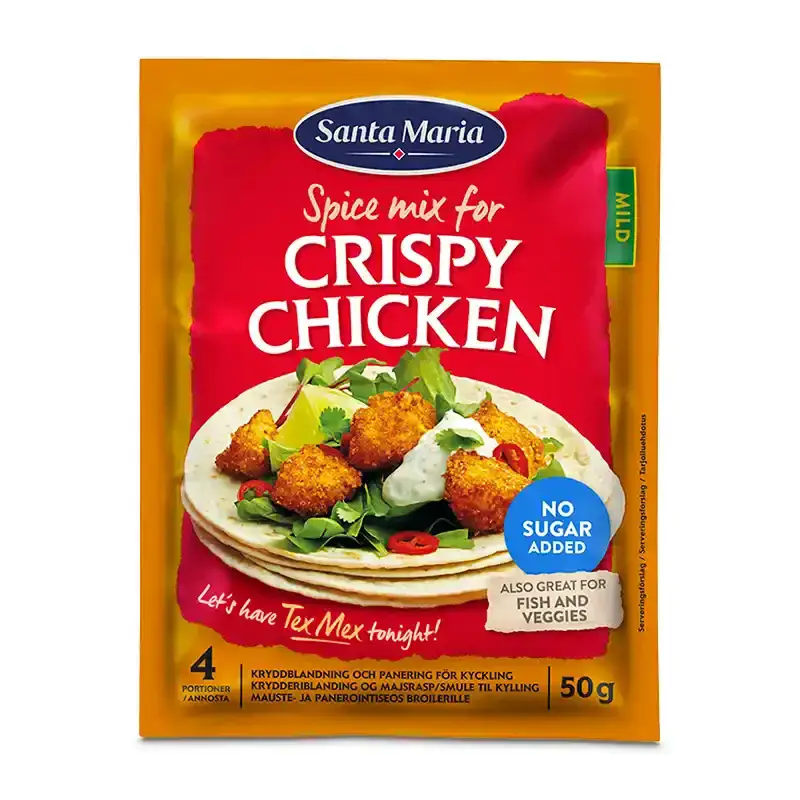 Crispy Chicken Spice Mix 12 x 50 g från Santa Maria | #3142 | Kryddor