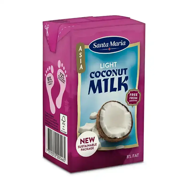 Coconut Milk Light 12 x 250 ml från Santa Maria | #200546 | Kokosgrädde & Kokosmjölk
