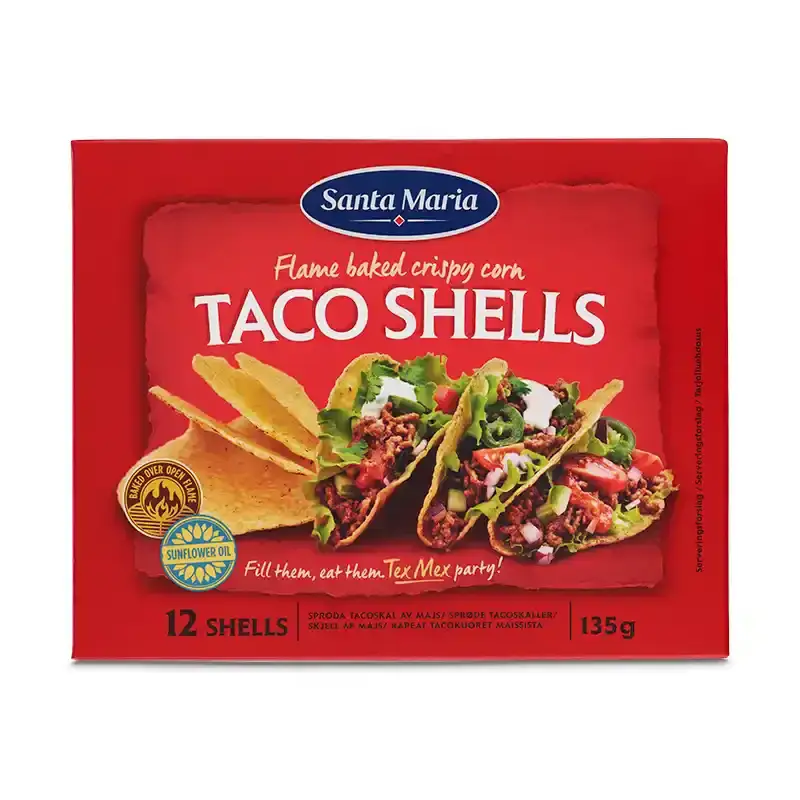 Taco Shells 12-pack 12 x 135 g från Santa Maria | #200824 | Tortilla & Taco
