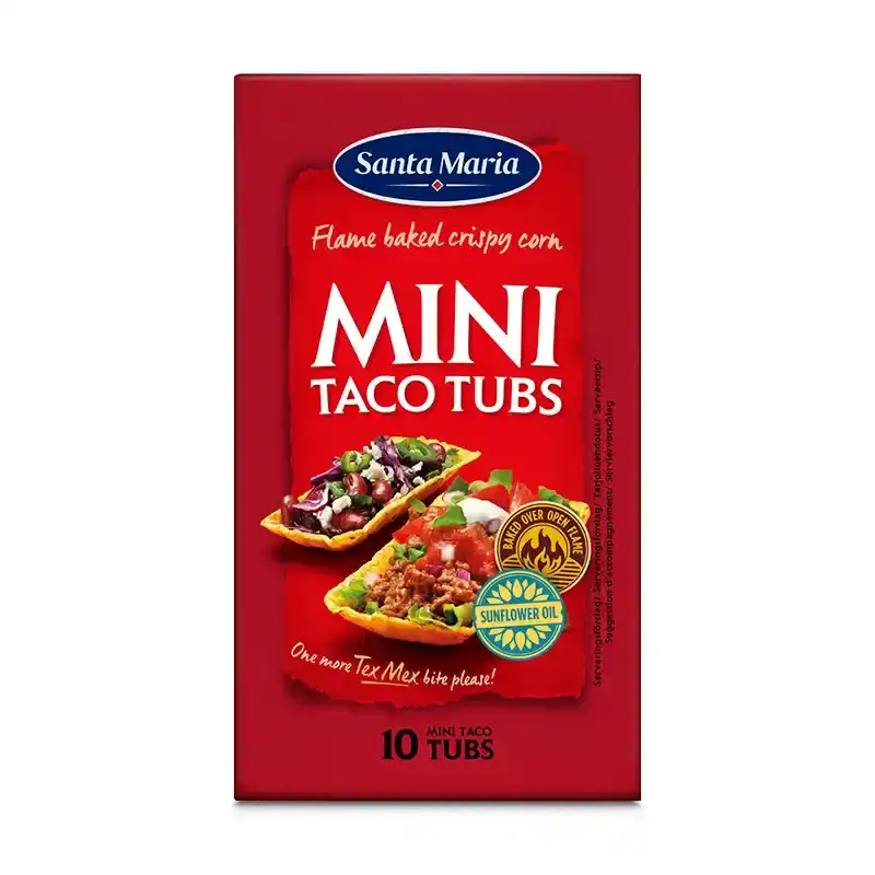 Taco Tubs Mini 10-pack 14 x 86 g från Santa Maria | #200825 | Tortilla & Taco