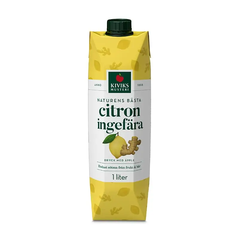 Citron- & Ingefärsdryck 10 x 1 l från Kiviks Musteri | #73245 | Fruktdryck
