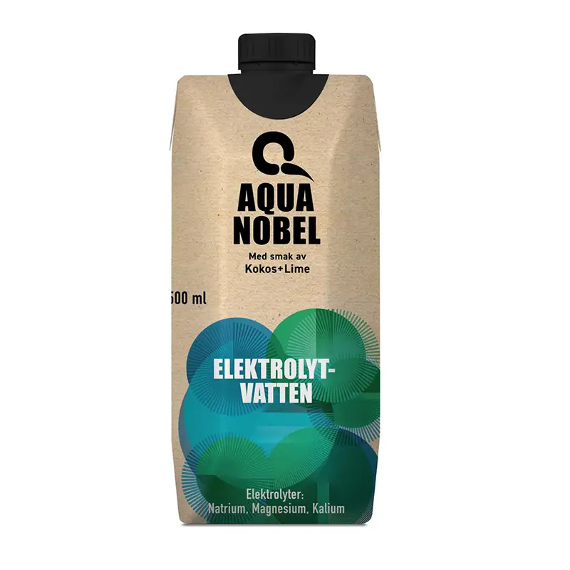 Elektrolytvatten Kokos & Lime 12 x 50 cl från Aqua Nobel | #743122220112 | Funktionsdryck