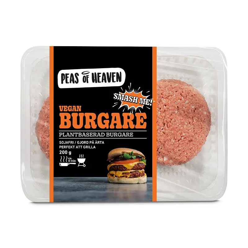 Vegan Burgare 4 x 200 g från Peas of Heaven | #75101 | Hamburgare