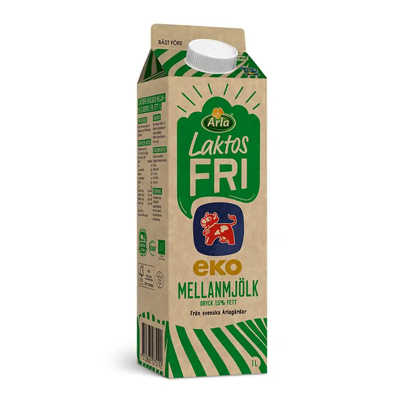 Mellanmjölk Laktosfri 1L 6 x 1 l från Arla | #7519 | Mjölk