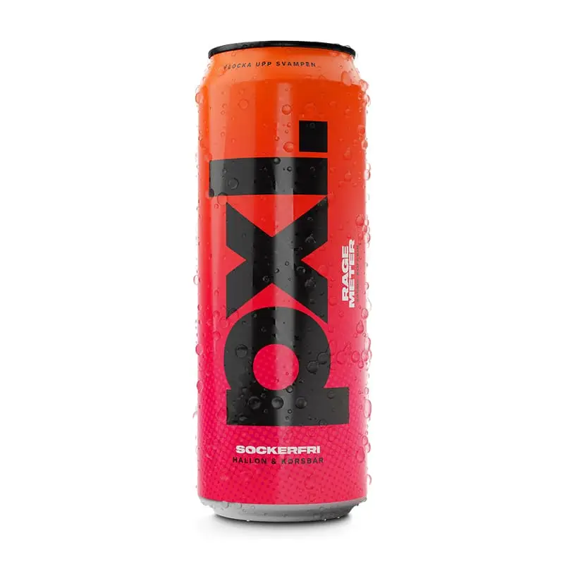 Rage Meter Hallon & Körsbär 24 x 50 cl från PXL Energy | #PXL RED | Energidrycker
