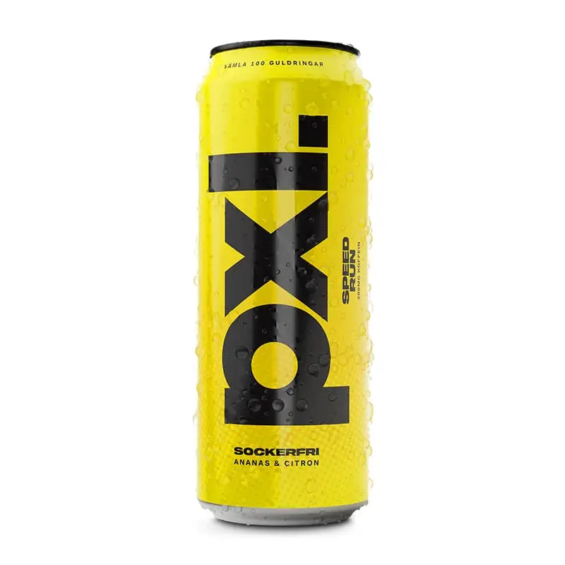 Speed Run Ananas & Citron 24 x 50 cl från PXL Energy | #PXL YELLOW | Energidrycker