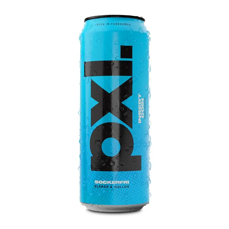 Insert Coin Hallon & Blåbär 24 x 50 cl från PXL Energy | #PXL BLUE | Energidrycker