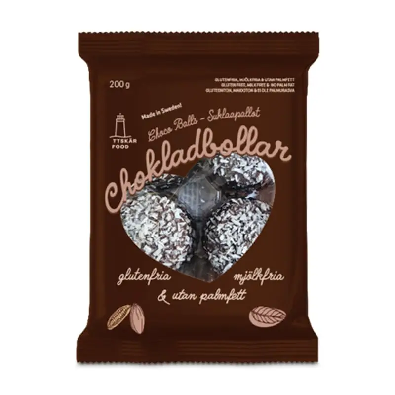Chokladbollar 10 x 200 g från Gottskär Food | #925 | Kondisbitar