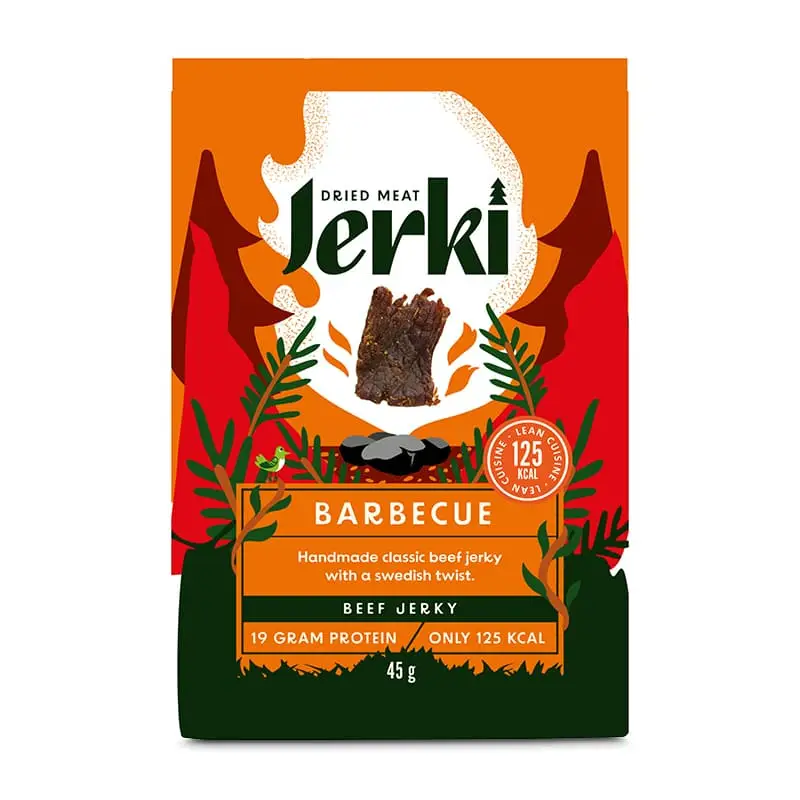 Beef Jerky BBQ 12 x 45 g från Jerki | #19023130 | Ölkorv
