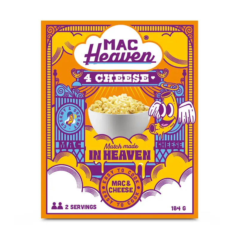 Mack N Cheese Four Cheeses 10 x 184 g från MacHeaven | #100010257 | Färdiglagade måltider