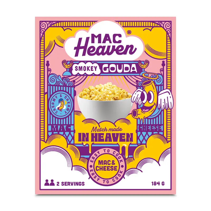 Mac N Cheese Smokey Gouda 10 x 184 g från MacHeaven | #100010256 | Färdiglagade måltider