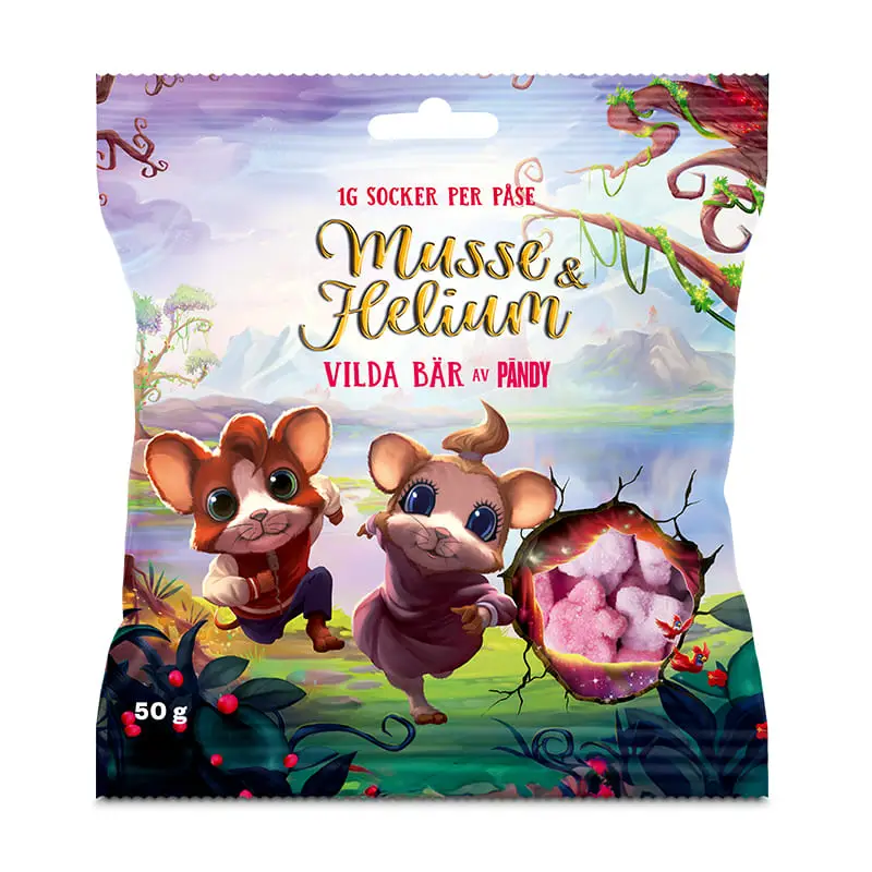 Musse & Helium Vilda Bär 14 x 50 g från Pändy | #8215 | Godis