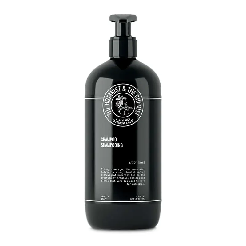 Shampo Spicy Thyme Omega 12 x 500 ml från THE BOTANIST & THE CHEMIST | #BCST17631P1EUR | Bad- & Duschprodukter