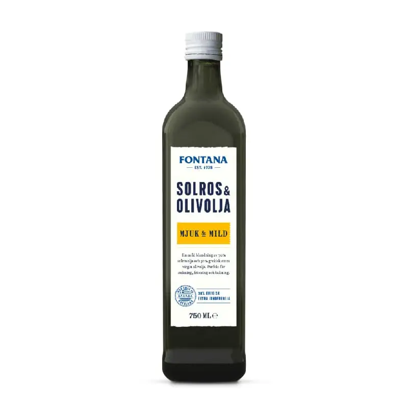Solros- & Olivolja 6 x 750 ml från Fontana | #67769 | Olja