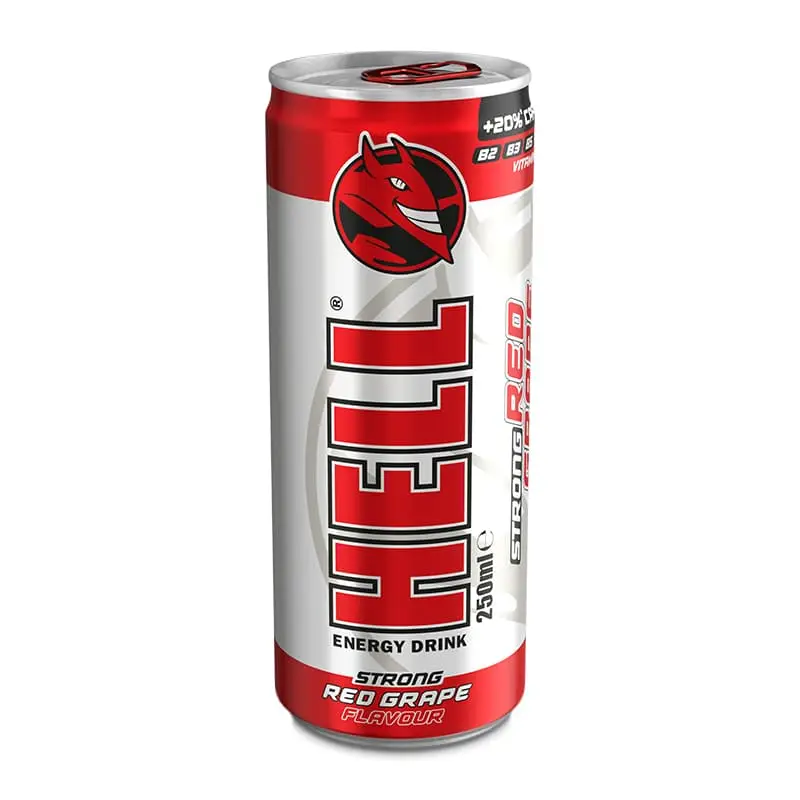 Red Grape Strong 24 x 250 ml från HELL | #616121 | Energidrycker
