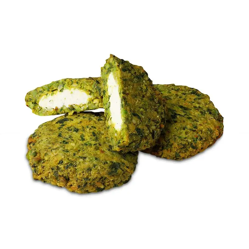 Spenat-& Grönsaksbiff med Färskost 70 x 80 g från Lagerblad Foods | #4056 | Biff