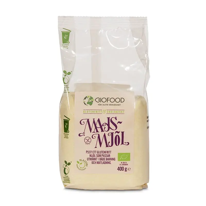 Majsmjöl 400 g från Biofood | #1745 | Bakprodukter