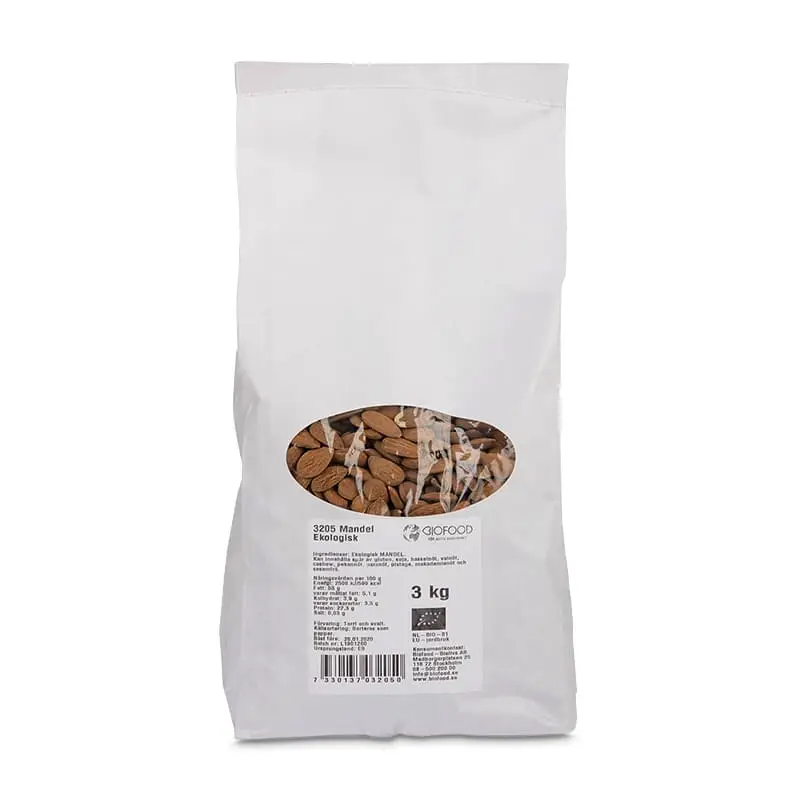 Mandlar 1 x 3 kg från Biofood | #3205 | Nötter