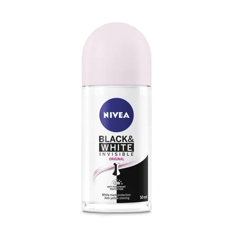 Deodorant Black & White Roll On Dam 6 x 50 ml från Nivea | #82240 | Hygienartiklar