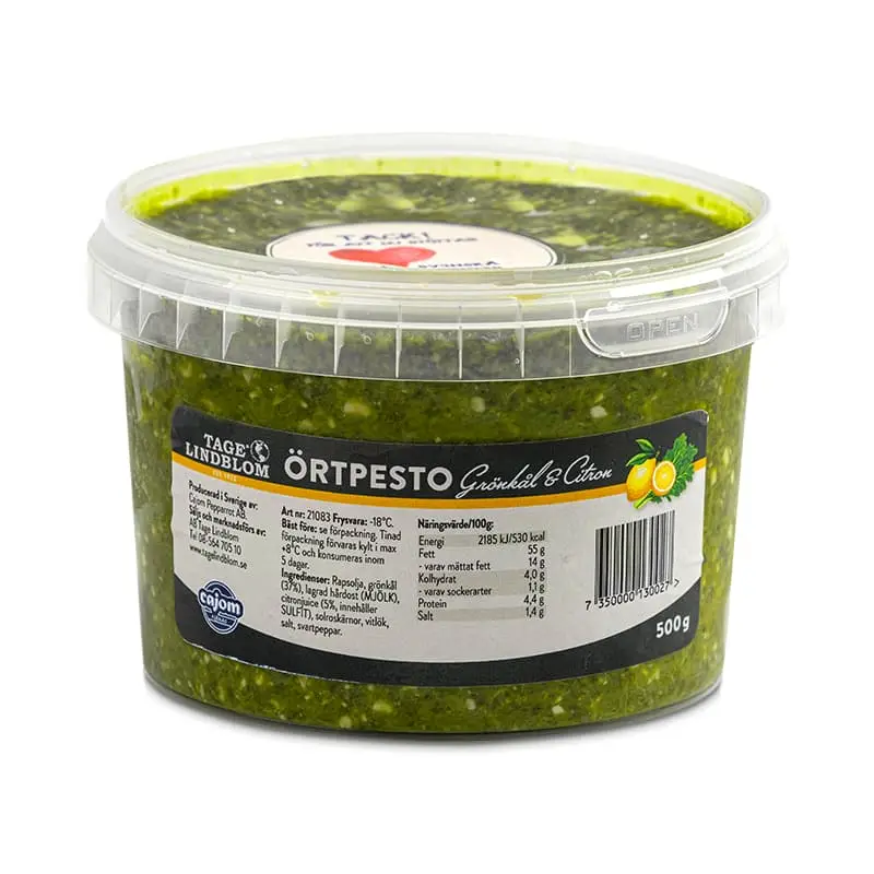 Örtpesto Grönkål Citron 500 g från Cajom | #21083 | Pesto