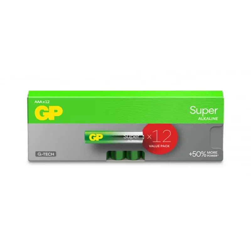 AAA-Batterier 12-pack 12 x 12 st från GP Batteries | #151433 | Batterier