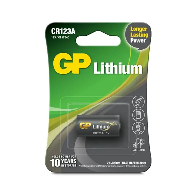 CR123A-Batterier 1-pack 10 x 1 st från GP Batteries | #102037 | Batterier