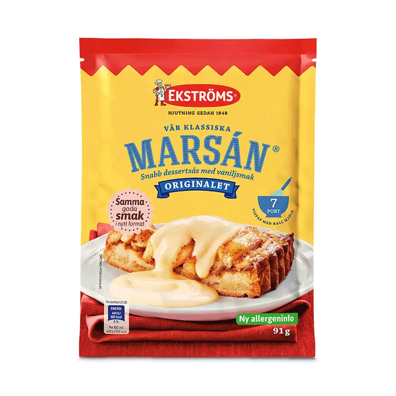 Marsán Snabbdessert 13 x 91 g från Ekströms | #510001663 | Vaniljsås