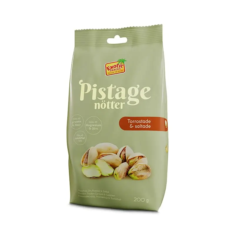 Pistagenötter Rostade & Saltade 8 x 200 g från Exotic Snacks | #894 | Nötter