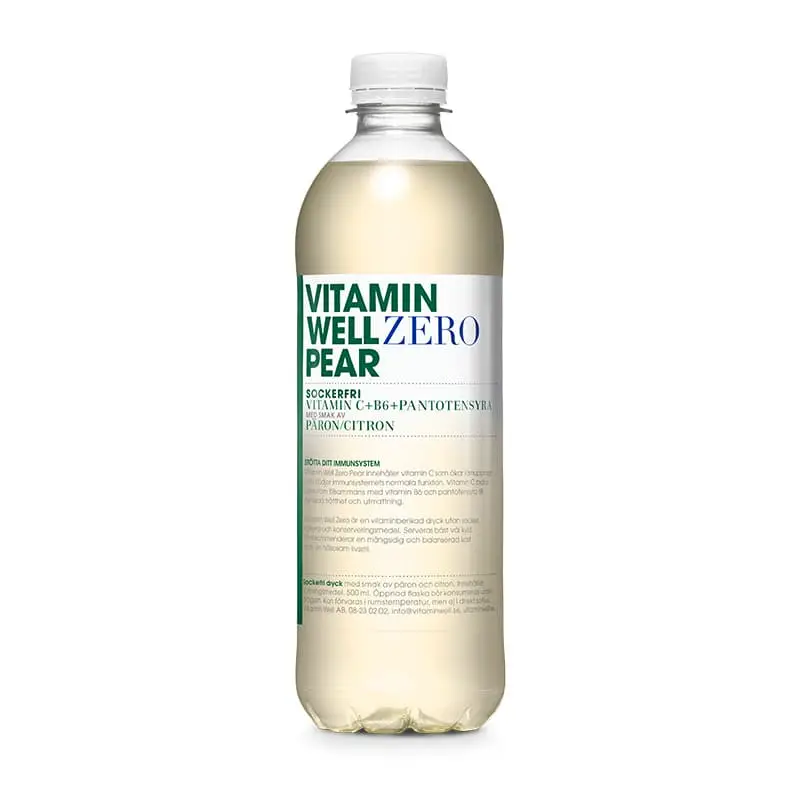 Zero Pear 12 x 50 cl från Vitamin Well | #1300 | Funktionsdryck