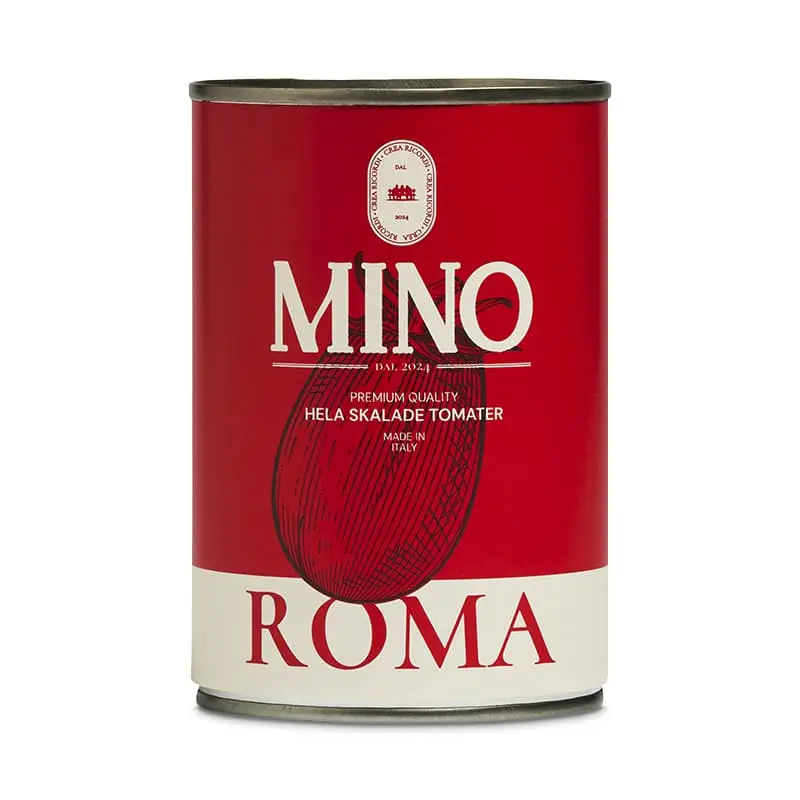 Hela Skalade Tomater 12 x 400 g från Mino | #1004622 | Grönsakskonserv