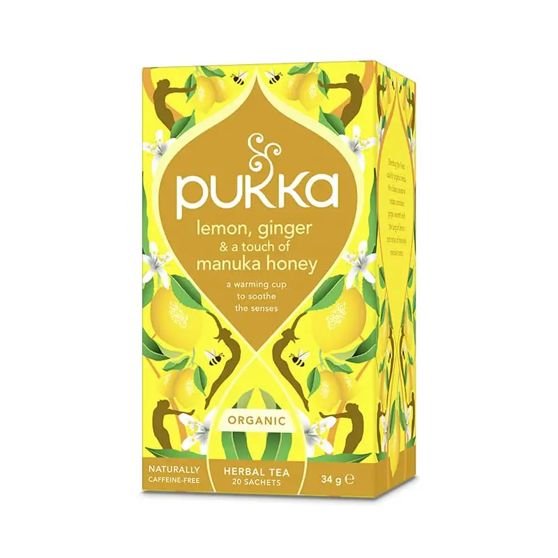 Lemon, Ginger & a touch of Manuka Honey 4 x 20 st från Pukka | #974320 | Te