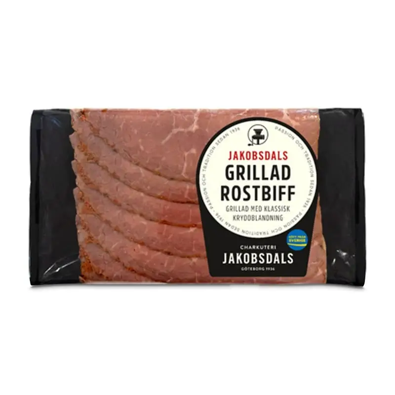 Grillad Rostbiff 12 x 80 g från Jakobsdals | #7762 | Rostbiff