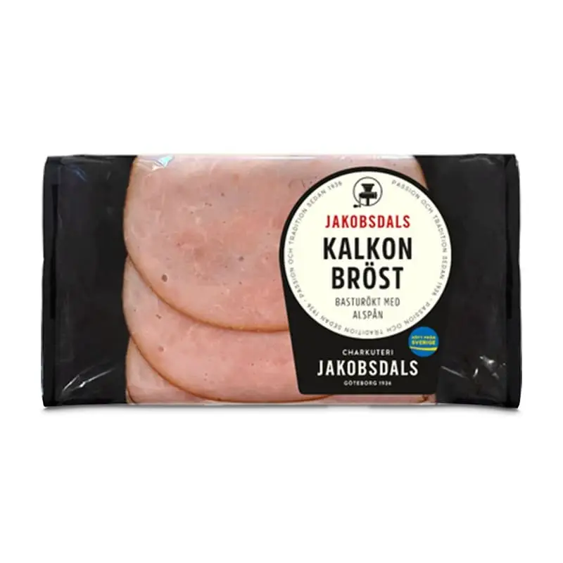 Kalkonbröst 12 x 80 g från Jakobsdals | #7902 | Kalkon