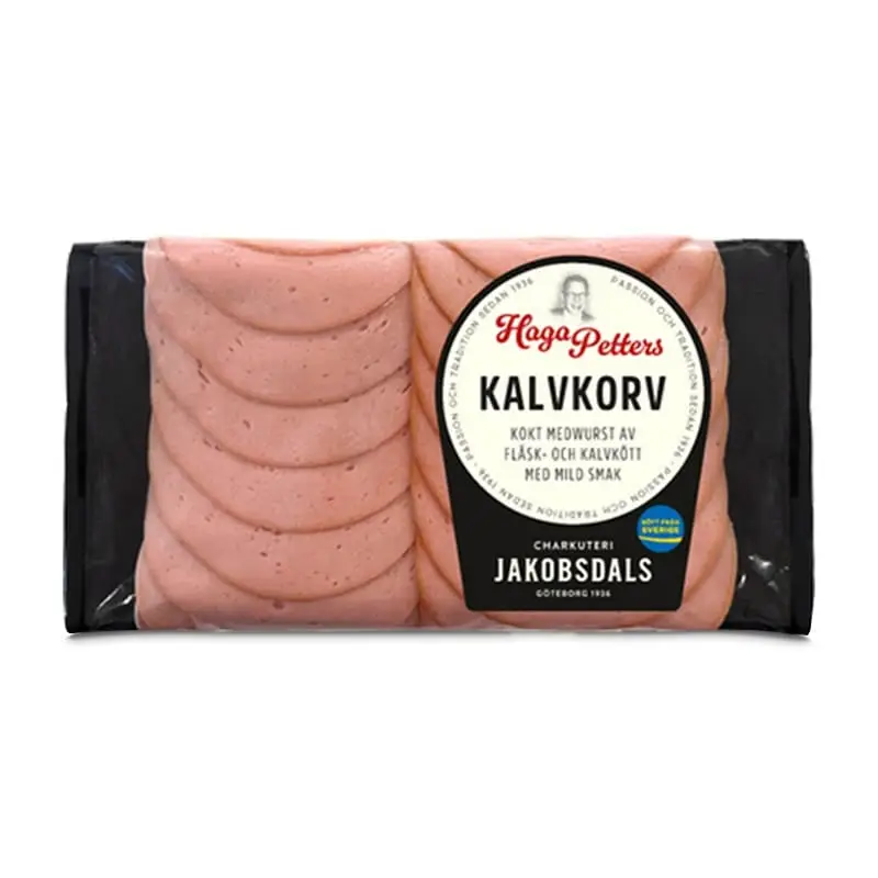 Kalvkorv Haga Petter 12 x 120 g från Jakobsdals | #725 | Korv
