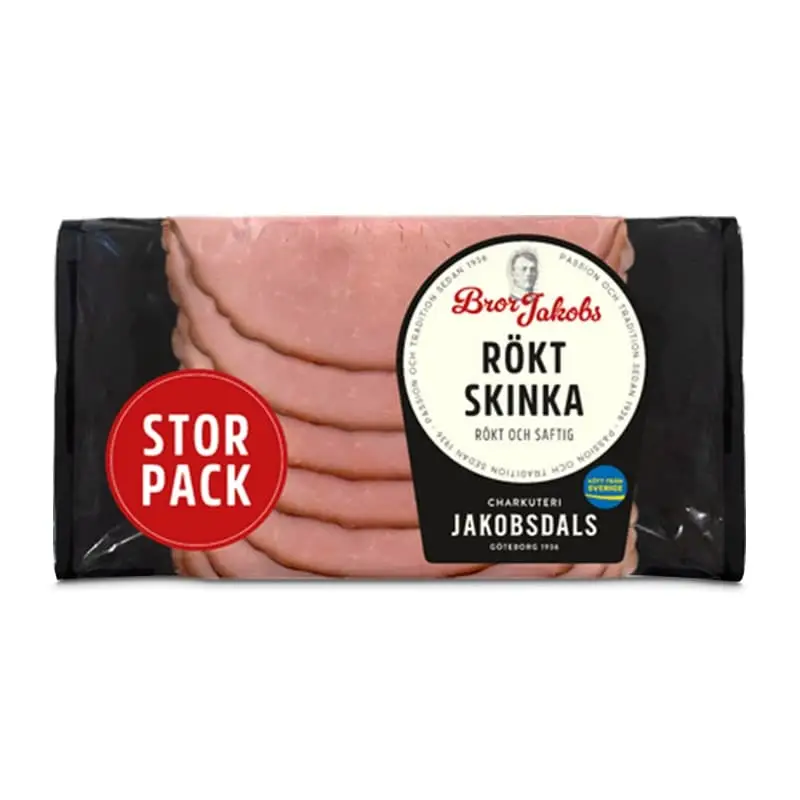 Rökt Skinka, Bror Jakobs 12 x 180 g från Jakobsdals | #7080 | Skinka