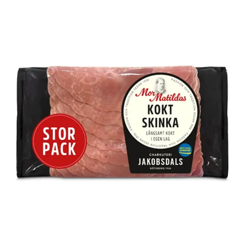 Kokt Skinka Mor Matilda 12 x 180 g från Jakobsdals | #7040 | Skinka