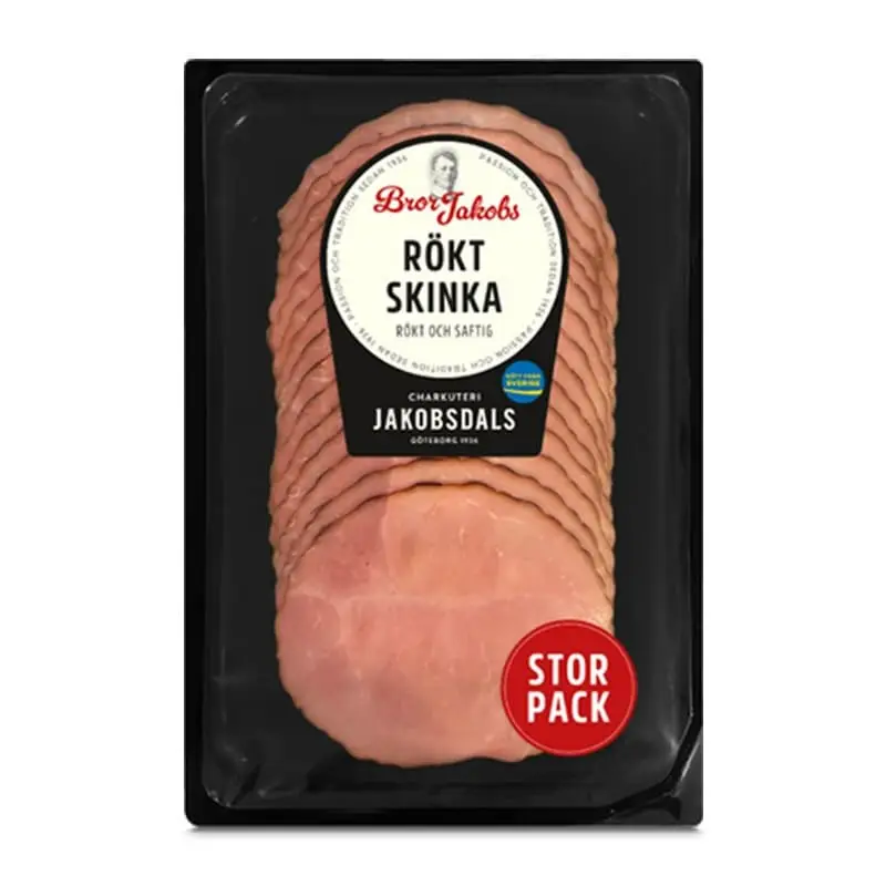 Rökt Skinka Bror Jakobs 8 x 250 g från Jakobsdals | #7022 | Skinka
