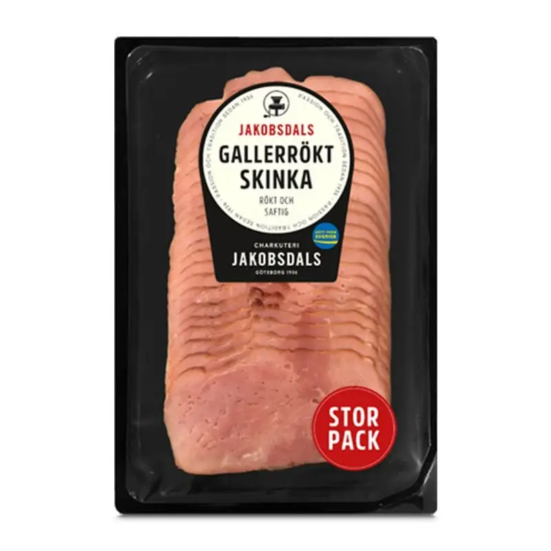 Gallerrökt Skinka 8 x 250 g från Jakobsdals | #7542 | Skinka