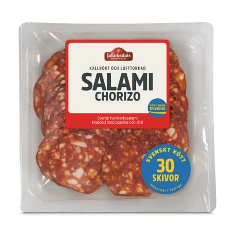 Salami Chorizo 10 x 80 g från Jakobsdals | #166 | Salami