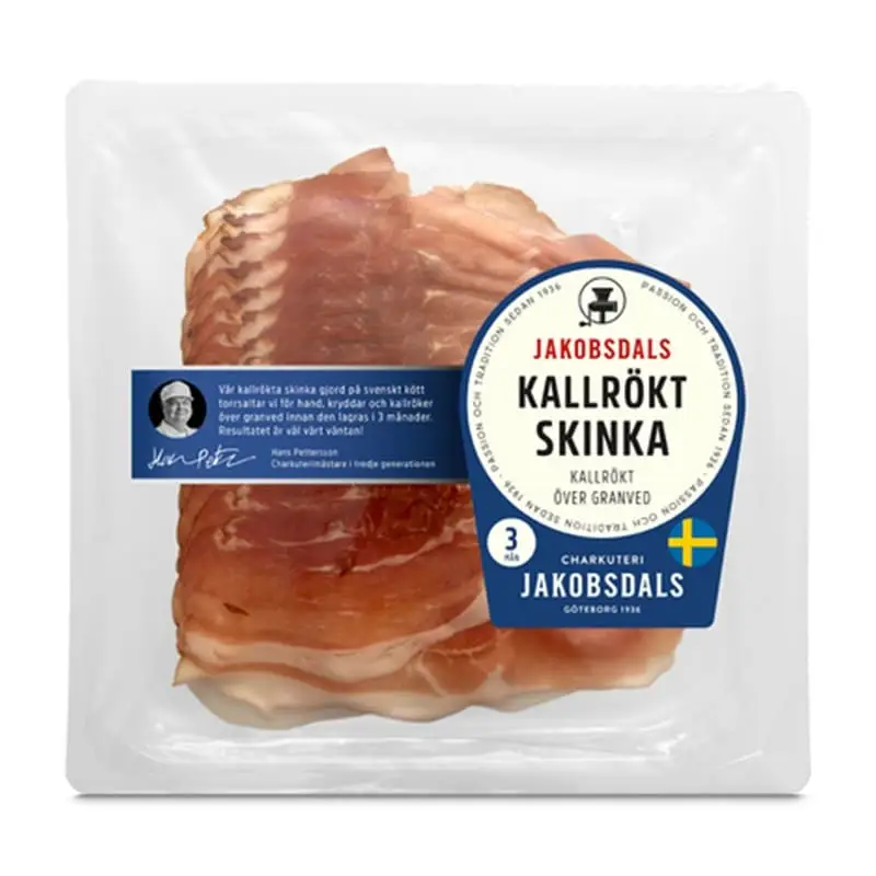Kallrökt Skinka 8 x 70 g från Jakobsdals | #290 | Skinka
