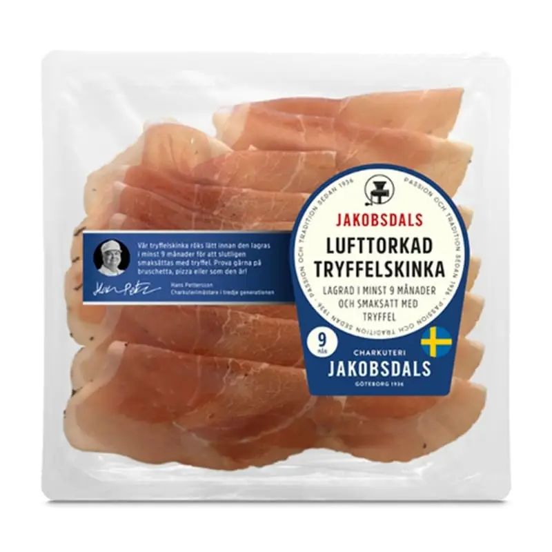 Tryffelskinka Lufttorka 8 x 65 g från Jakobsdals | #296 | Skinka