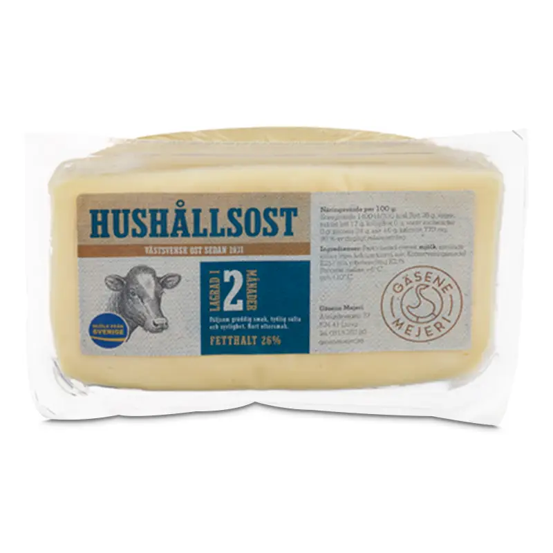 Hushållsost 26% 10 x 500 g från Gäsene Mejeri | #26650 | Ost