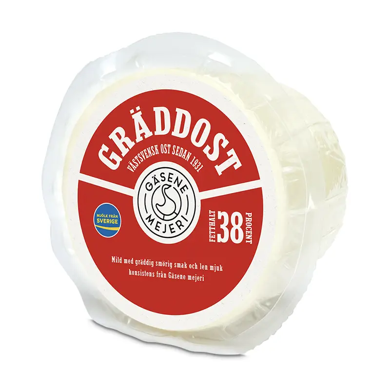 Gäsene Gräddost 38% 10 x 1 kg från Gäsene Mejeri | #382127 | Ost