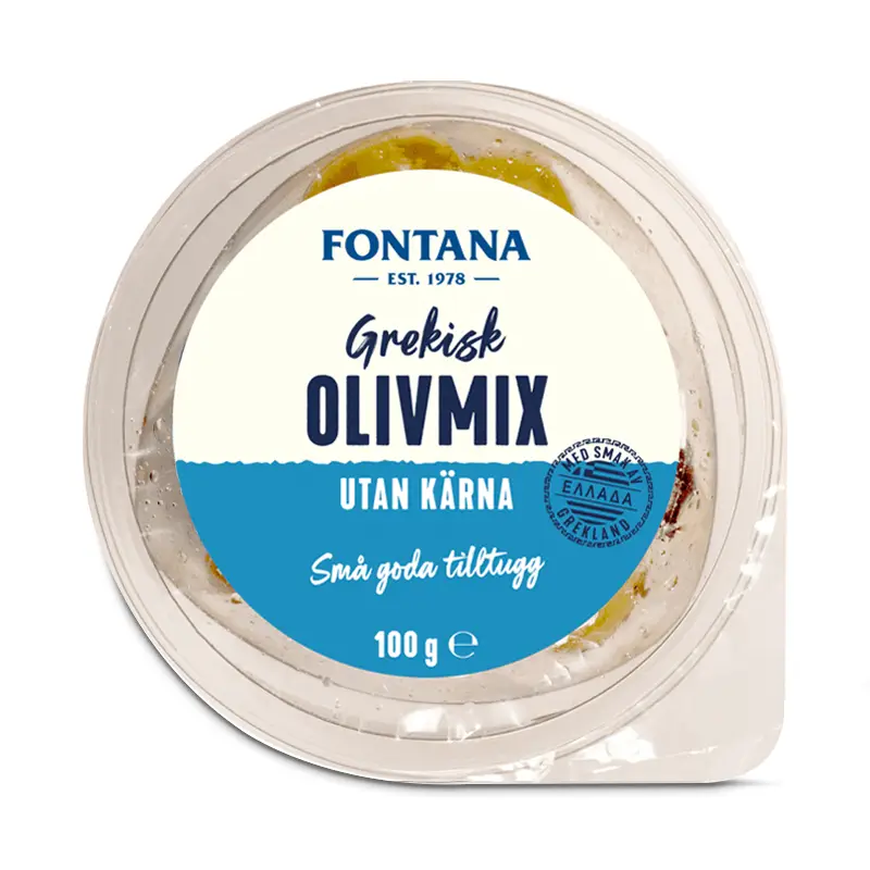 Olivmix utan Kärna 6 x 100 g från Fontana | #77651 | Oliver