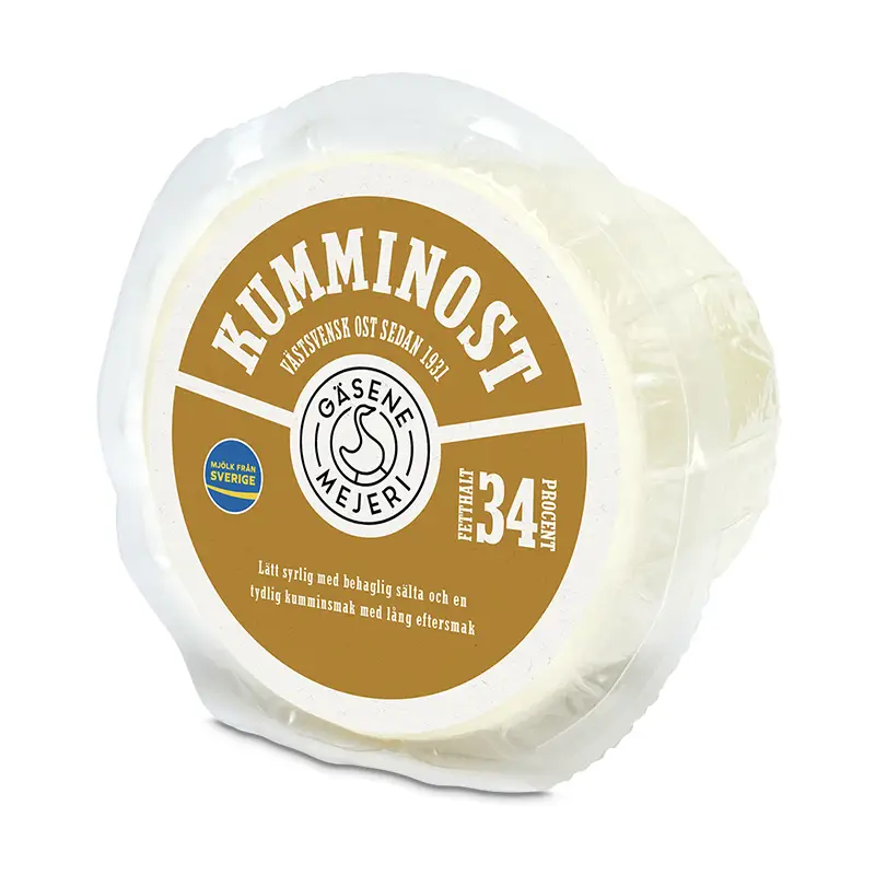 Gäsene Kumminost 34% 10 x 1 kg från Gäsene Mejeri | #342129 | Ost